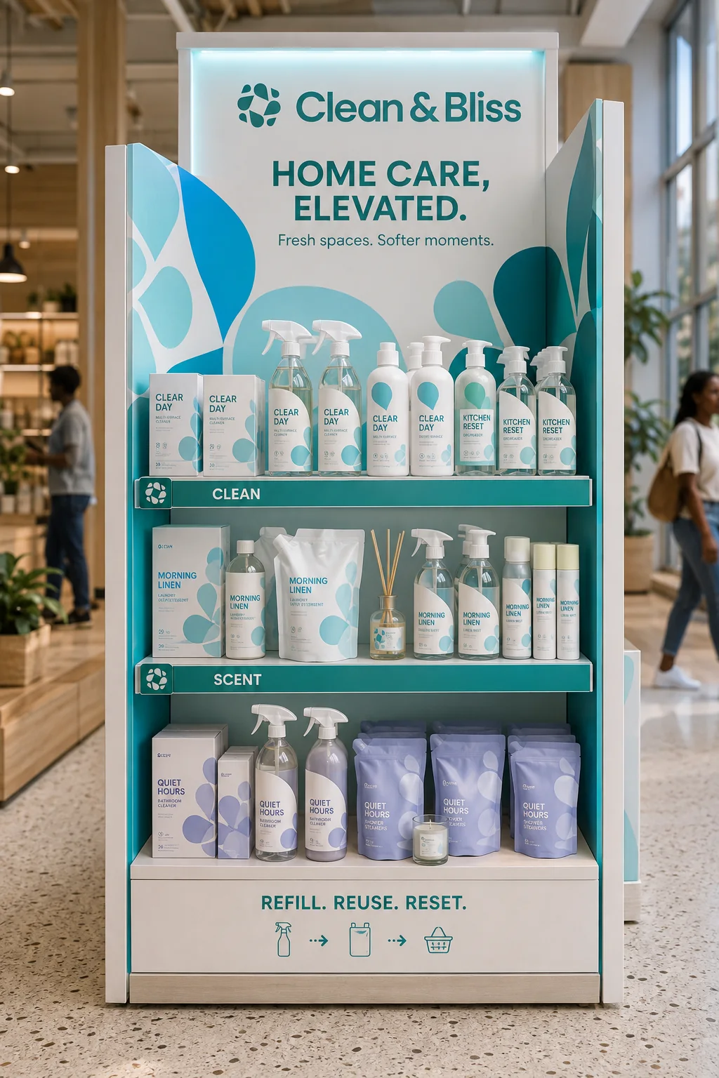 Clean and Bliss packaging application